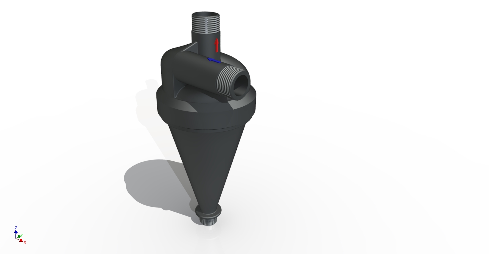 水力旋流器沉砂分离器1英寸BSPM塑料